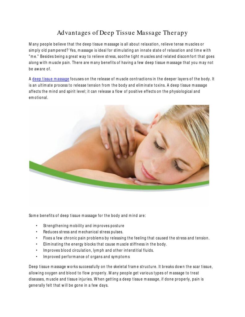 What Is The Emotional Release After A Deep Tissue Massage?