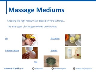 What Are The Different Types Of Massage Mediums